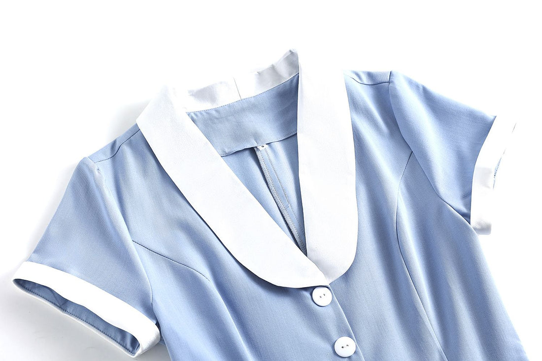 Women 1950s Vintage Style Audrey Hepburn Short Sleeve Rockabilly Gown