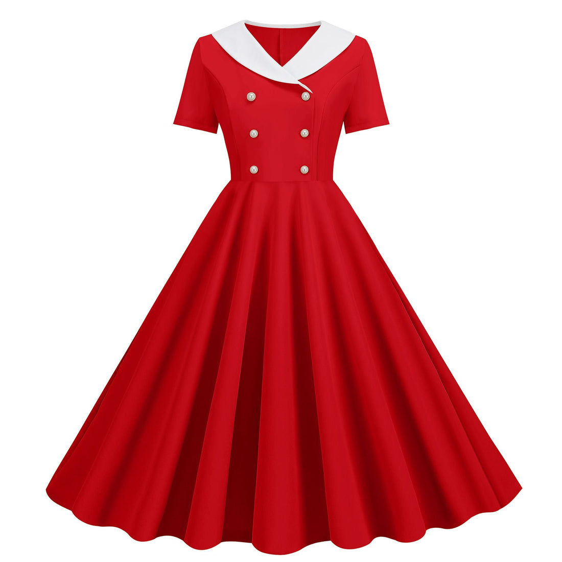 Women's 1950s Vintage Audrey Hepburn Style Cocktail Swing Costume Dresses