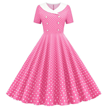 Women's 1950s Vintage Audrey Hepburn Style Cocktail Swing Halloween Dresses