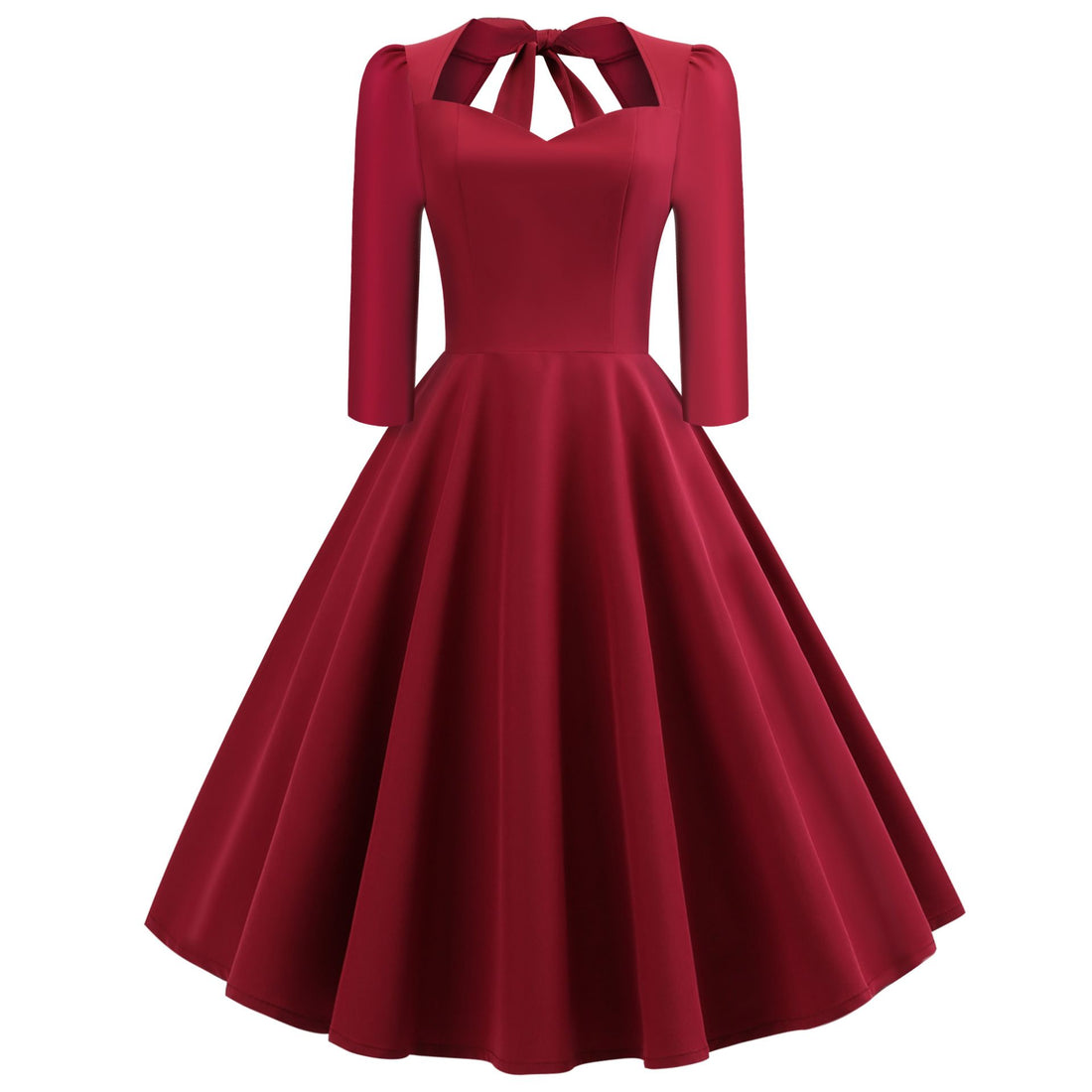 Women's Long Sleeve A Line Swing Cocktail Party Swing 1950s Dress