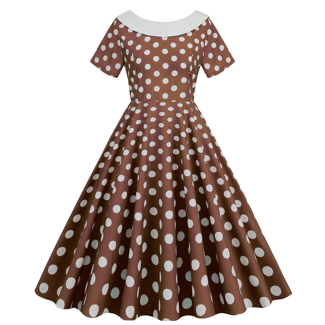 Women's Vintage 1950's Polka Dot Spring Garden Rockabilly Party Cocktail Dress