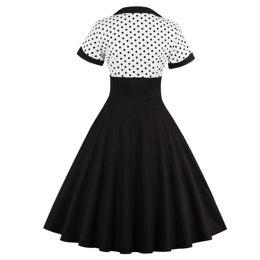 Women's Vintage Polka Dot 1950s Retro Rockabilly Swing Tea Dresses