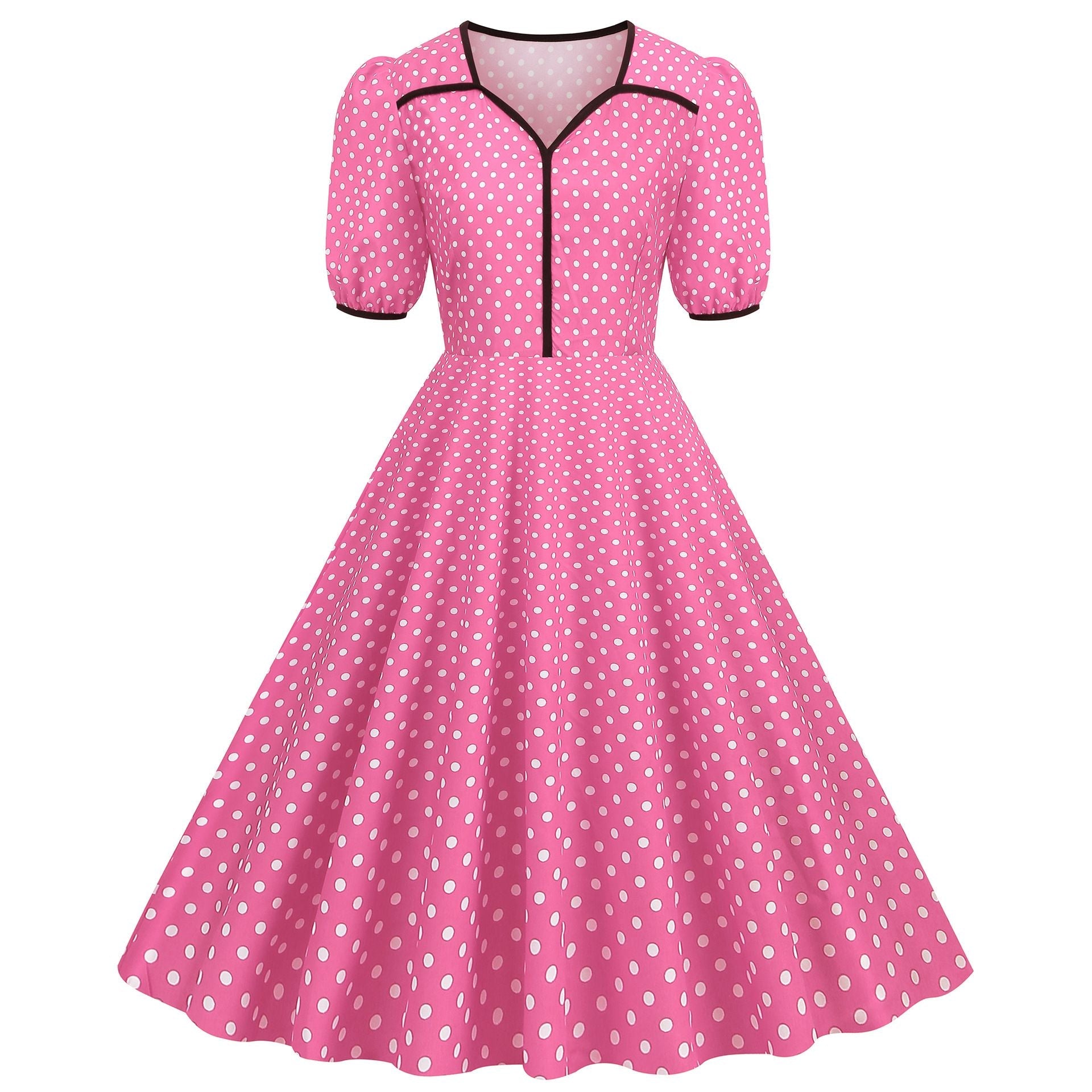 Women's Vintage Retro Polka Audrey Dress 1950s Cocktail Dress