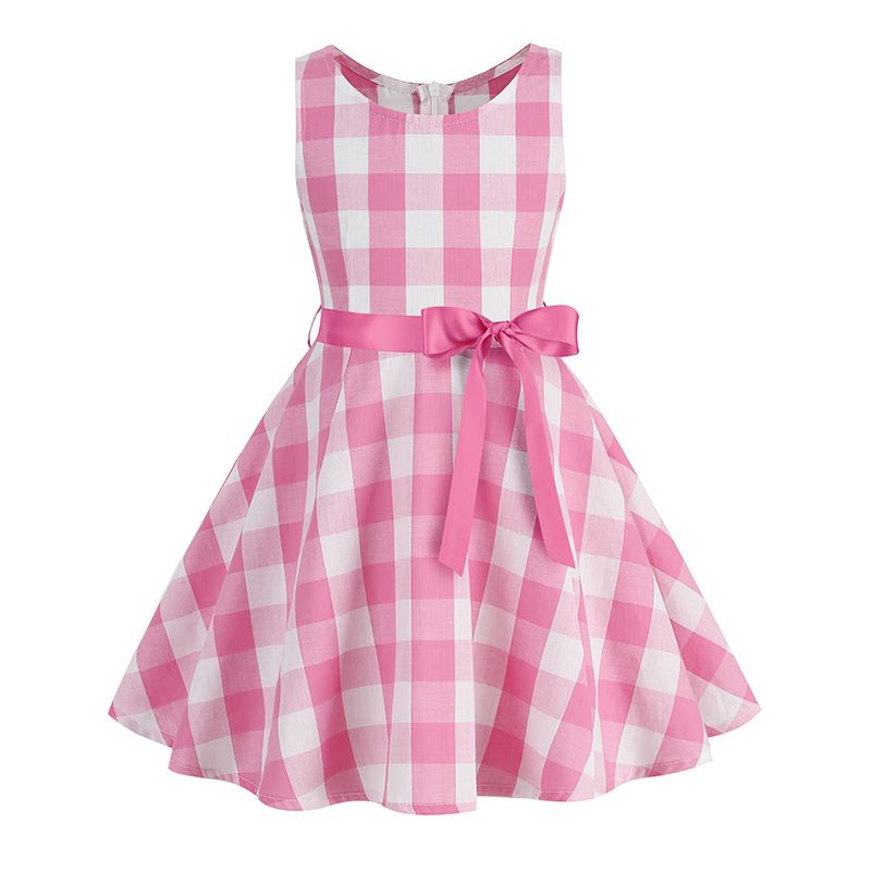 Girls Pink Halloween Costume Dress Princess 50s Costumes Birthday Outfit