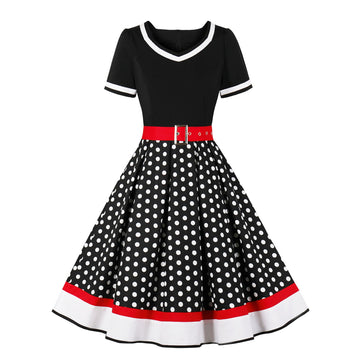 Women 1950s Vintage Retro Swing A Line Midi Summer Dress Cocktail Party Evening Prom Gown