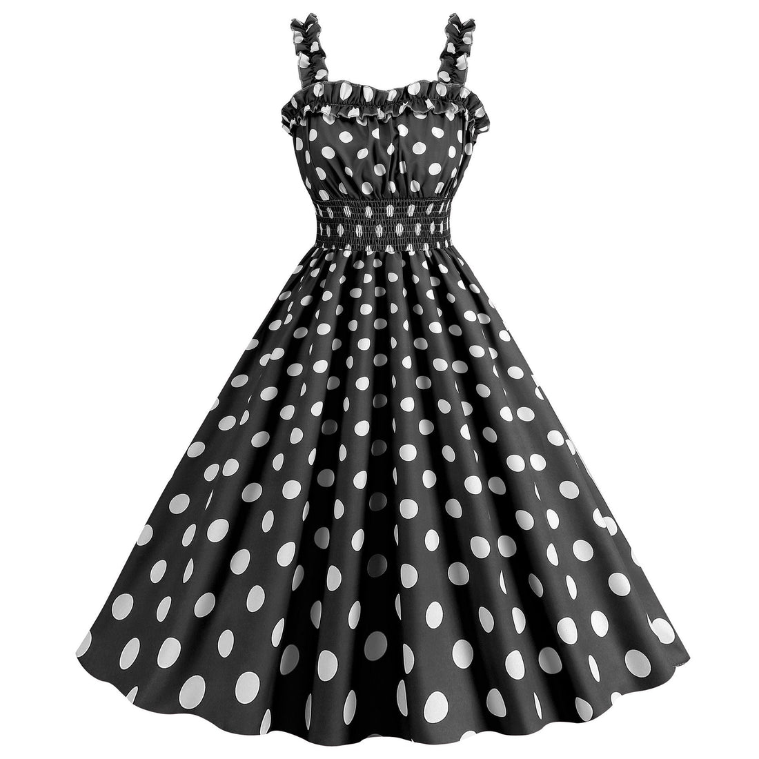 Women Polka Dot Pink 1950s Party Swing Dress 50's 60's Prom Dress Rockabilly Dresses