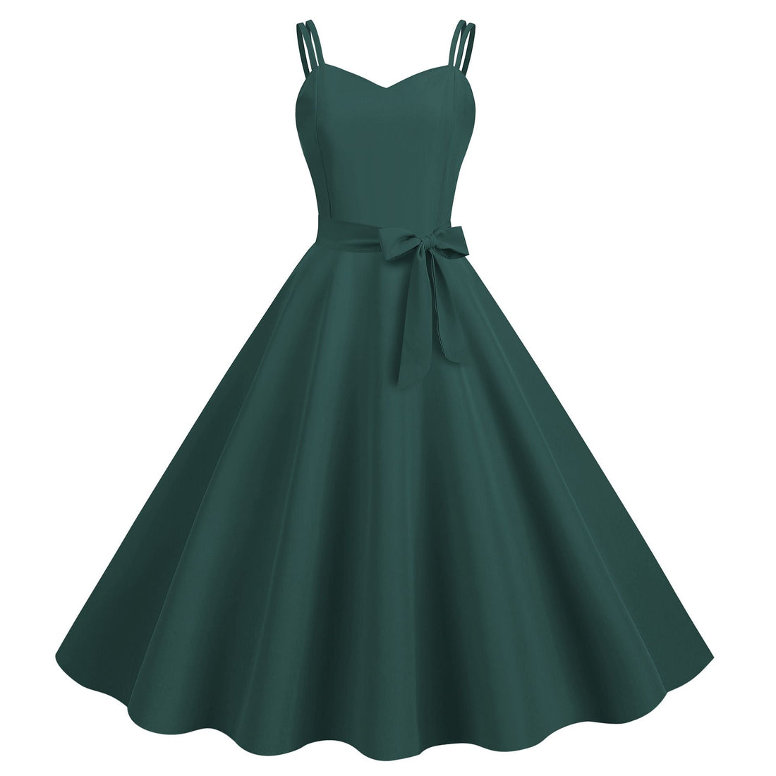 Women's 50s 60s A Line Rockabilly Dress Vintage Swing Party Dress
