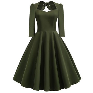 Women's Long Sleeve A Line Swing Cocktail Party Swing 1950s Dress